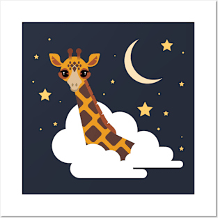 Nighttime Giraffe Posters and Art